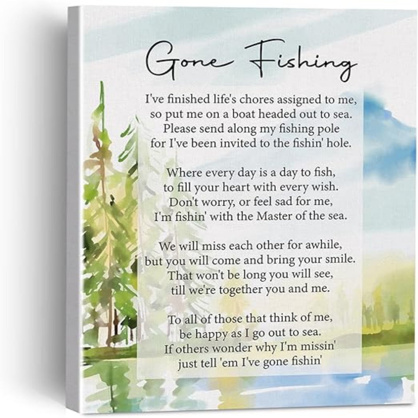 Gone Fishing Canvas