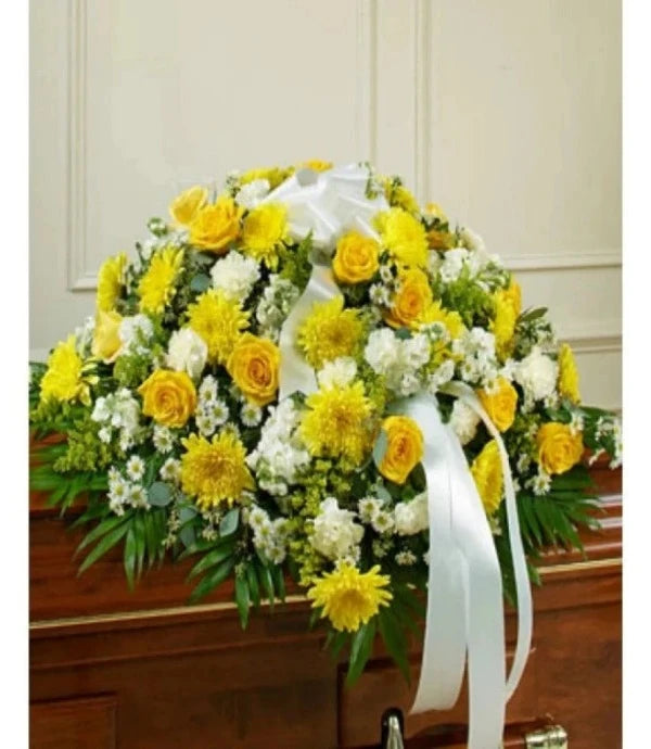 Golden Garden Casket Spray