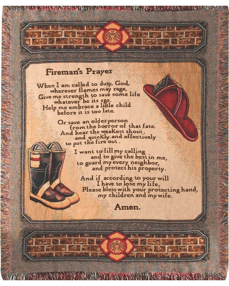 Fireman's Prayer Memorial Throw