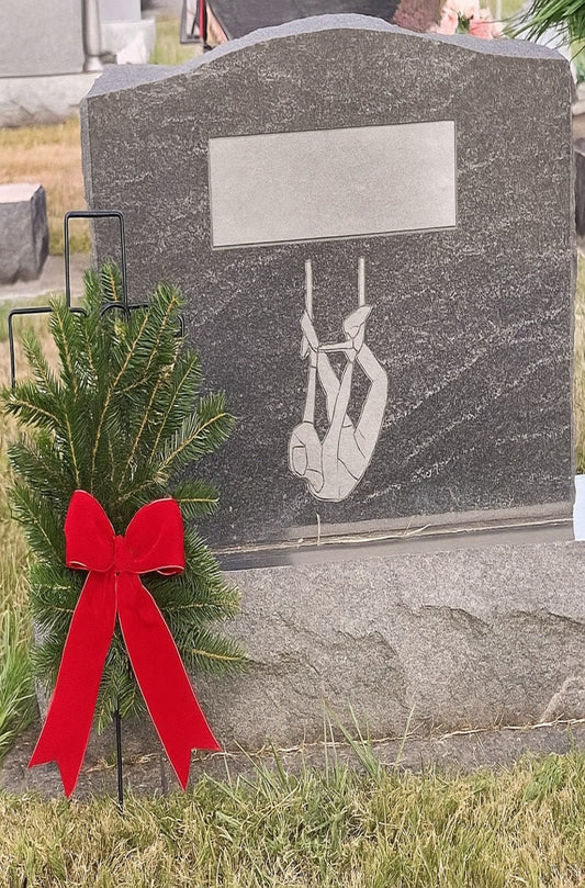 Christmas Metal Cross with Live Greens