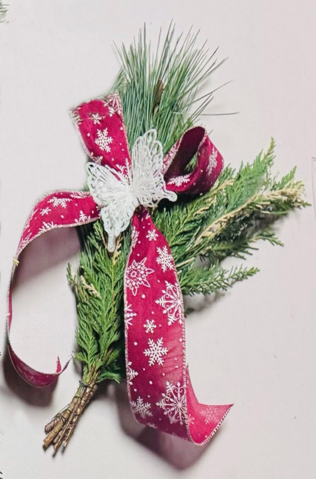 Christmas Graveside Vase Greens (set of 2)